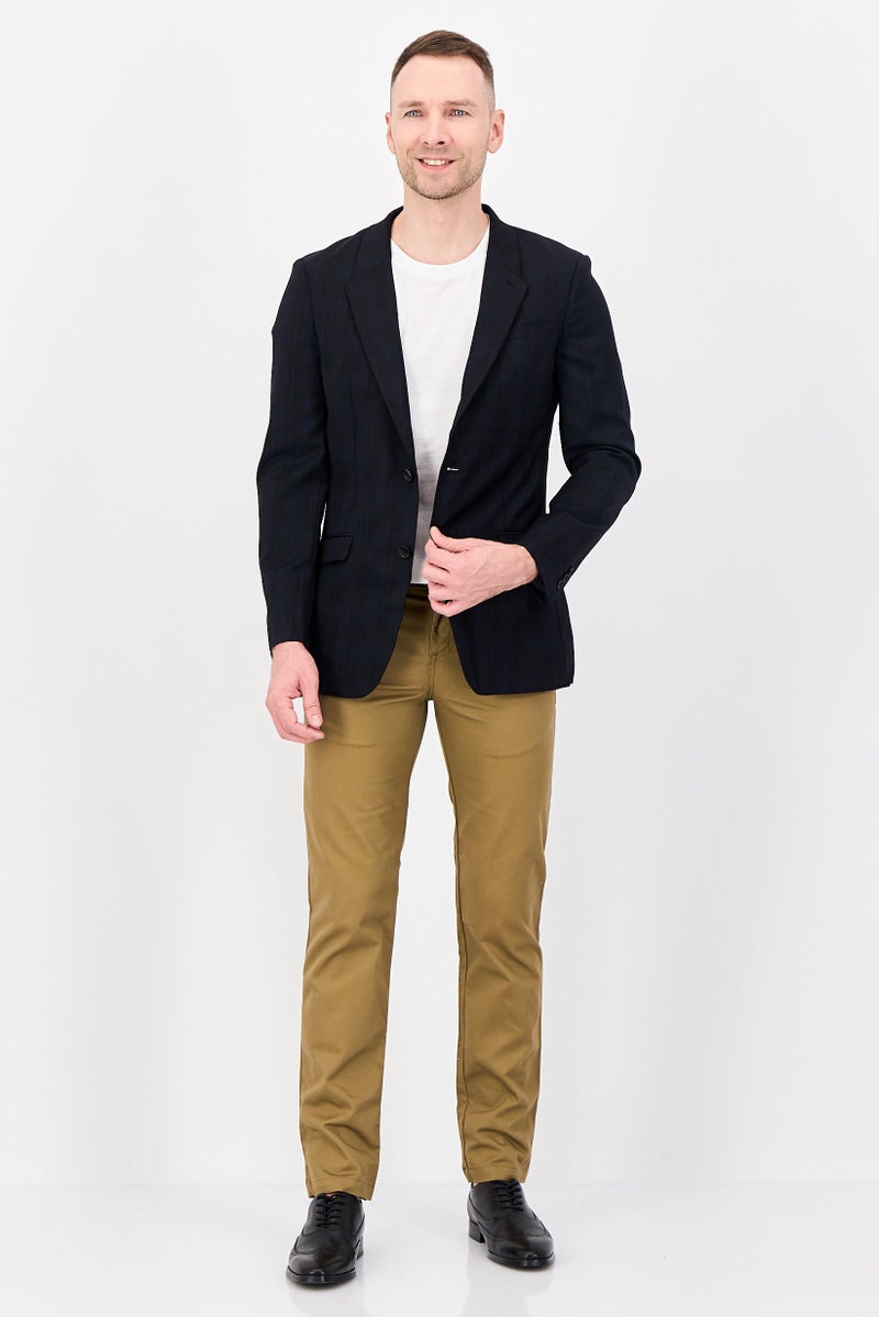 Selected Homme Men Regular Fit Checkered Casual Blazer Jacket, Dark Navy - Image 4